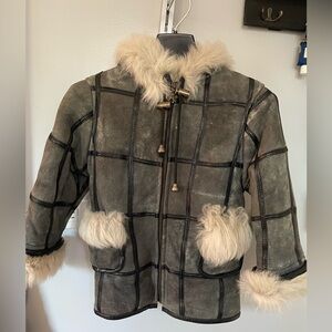 Real Shearling Child Coat, size Small